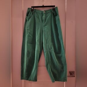 JODIFL Green Wide-Leg Jeans